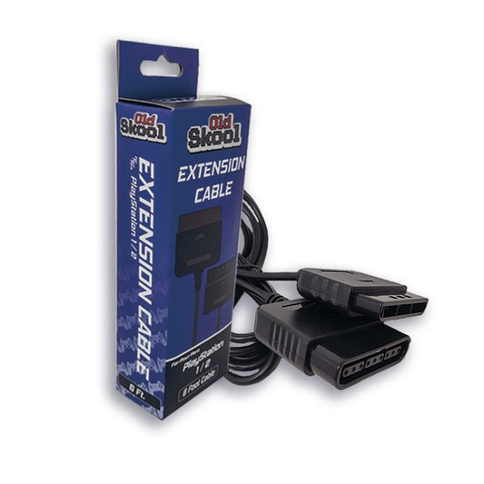 PlayStation 1 & PlayStation 2 Controller Extension Cable - Old Skool - Retro Island Gaming