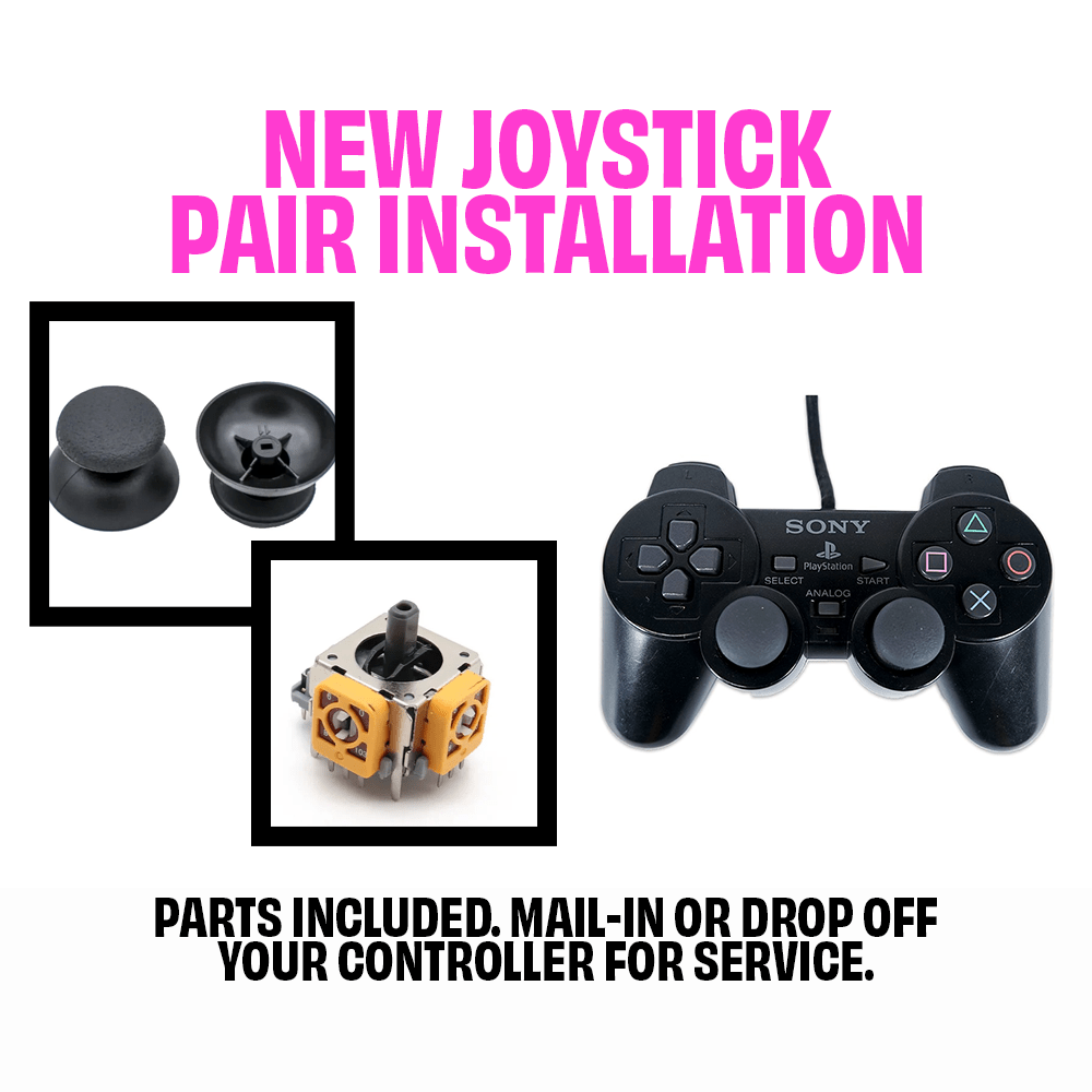 PlayStation 2 Controller Joystick Replacement Service - Retro Island Gaming