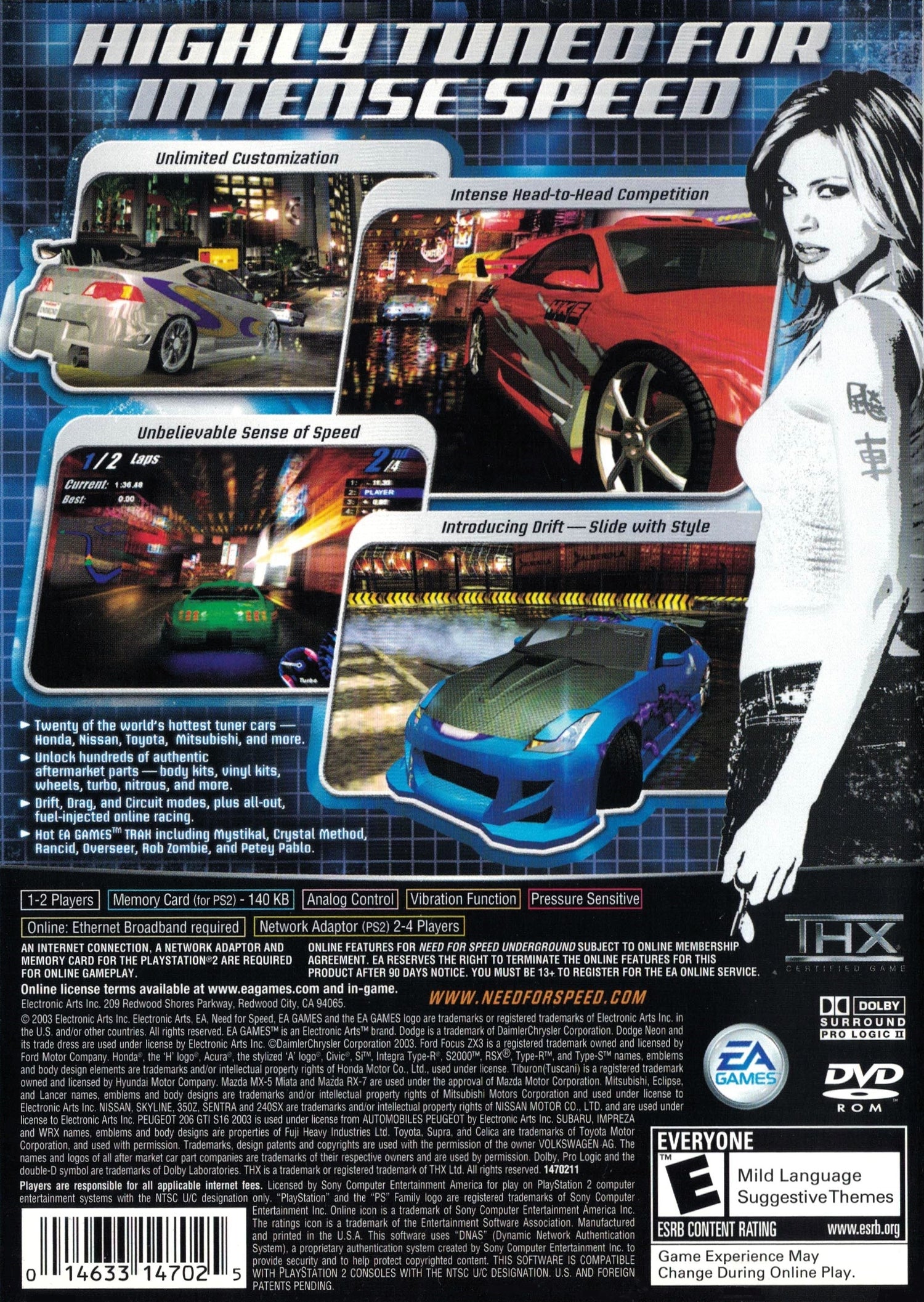 Necesidad de velocidad subterránea - Playstation 2