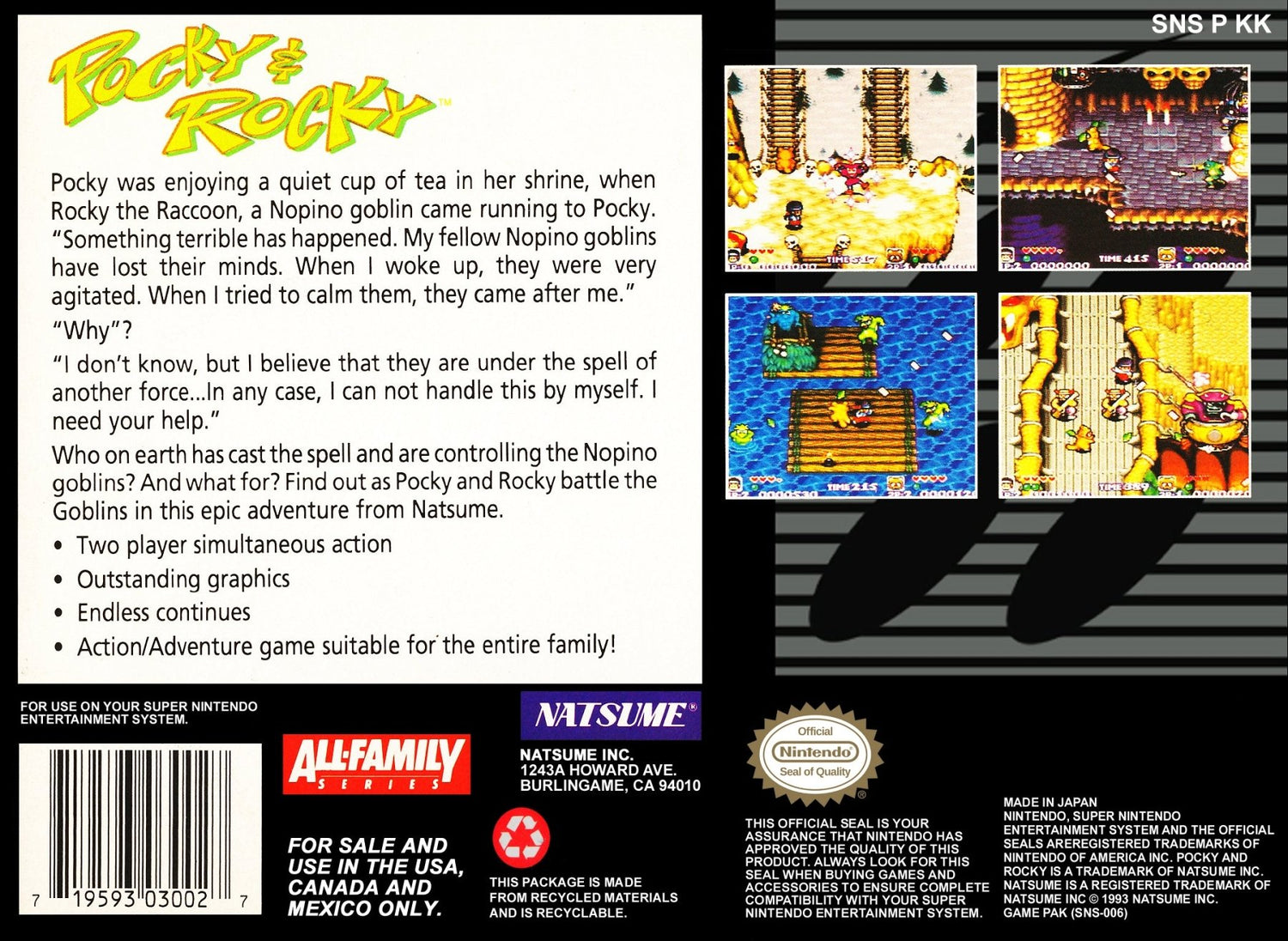 Pocky & Rocky - Super Nintendo - Retro Island Gaming
