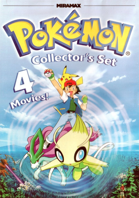 Pokemon Collector's Set: 4 Movies! Pokemon Heroes, 4Ever, Destiny Deoxys & Jirachi Wish Maker - DVD - Retro Island Gaming