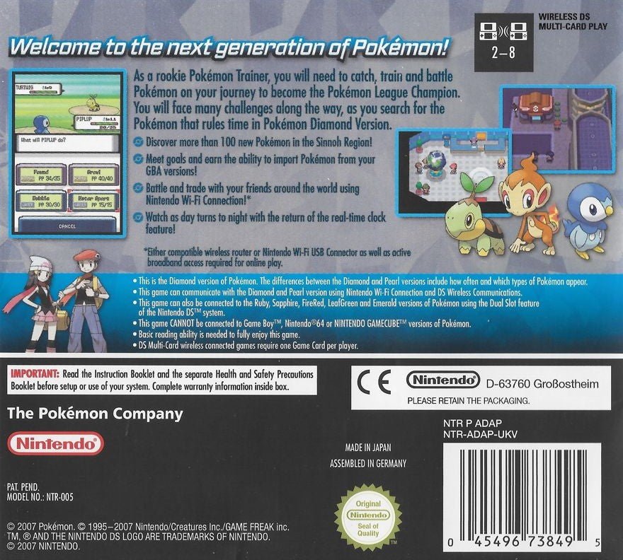 Pokemon Diamond - PAL Nintendo DS - Retro Island Gaming