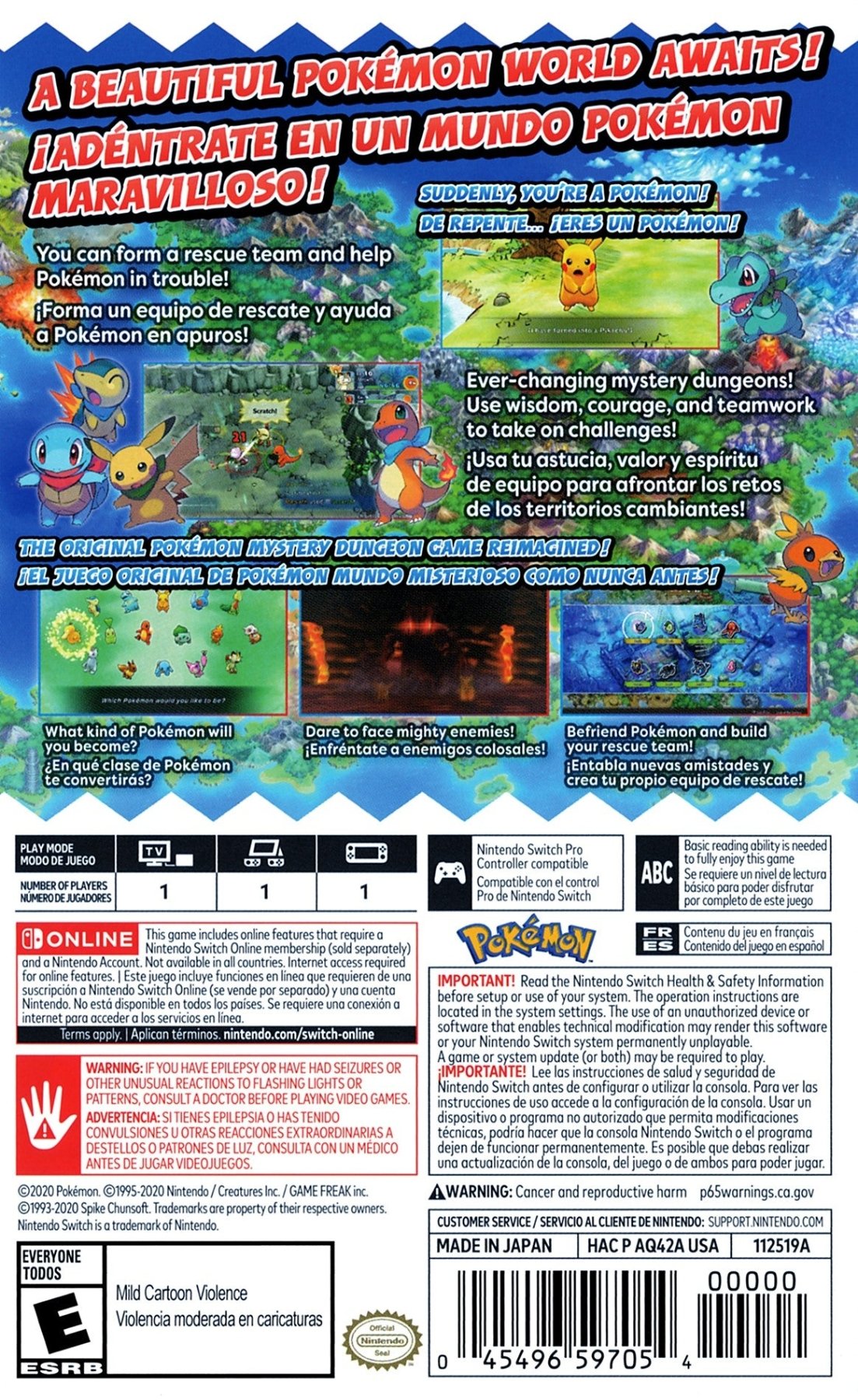 Pokemon Mystery Dungeon: Rescue Team DX - Nintendo Switch - Retro Island Gaming