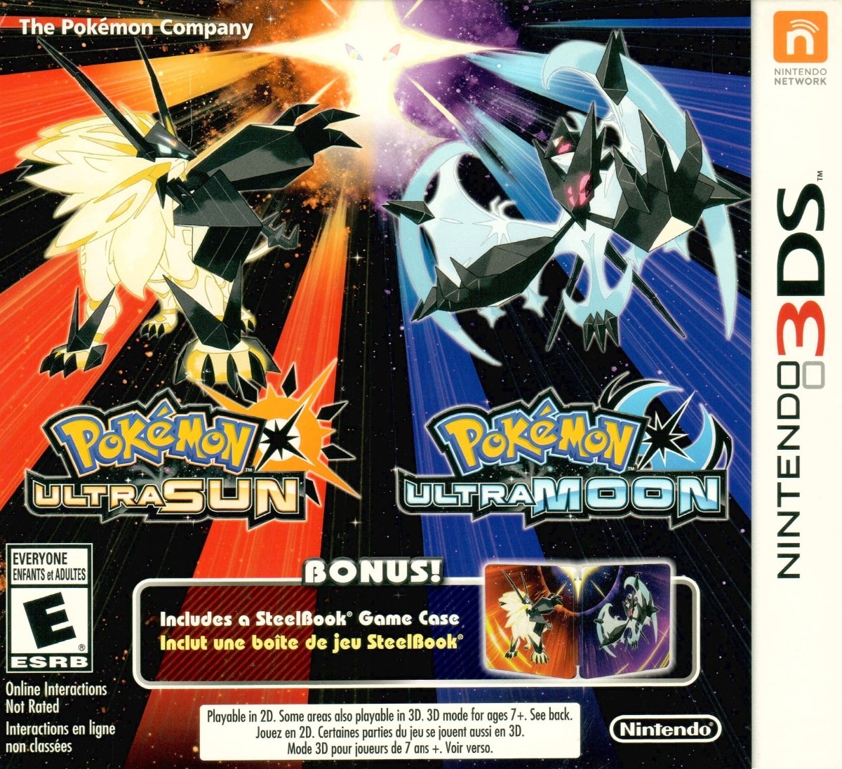Pokemon Ultra Sun & Pokemon Ultra Moon [Steelbook Edition] - Nintendo 3DS - Retro Island Gaming