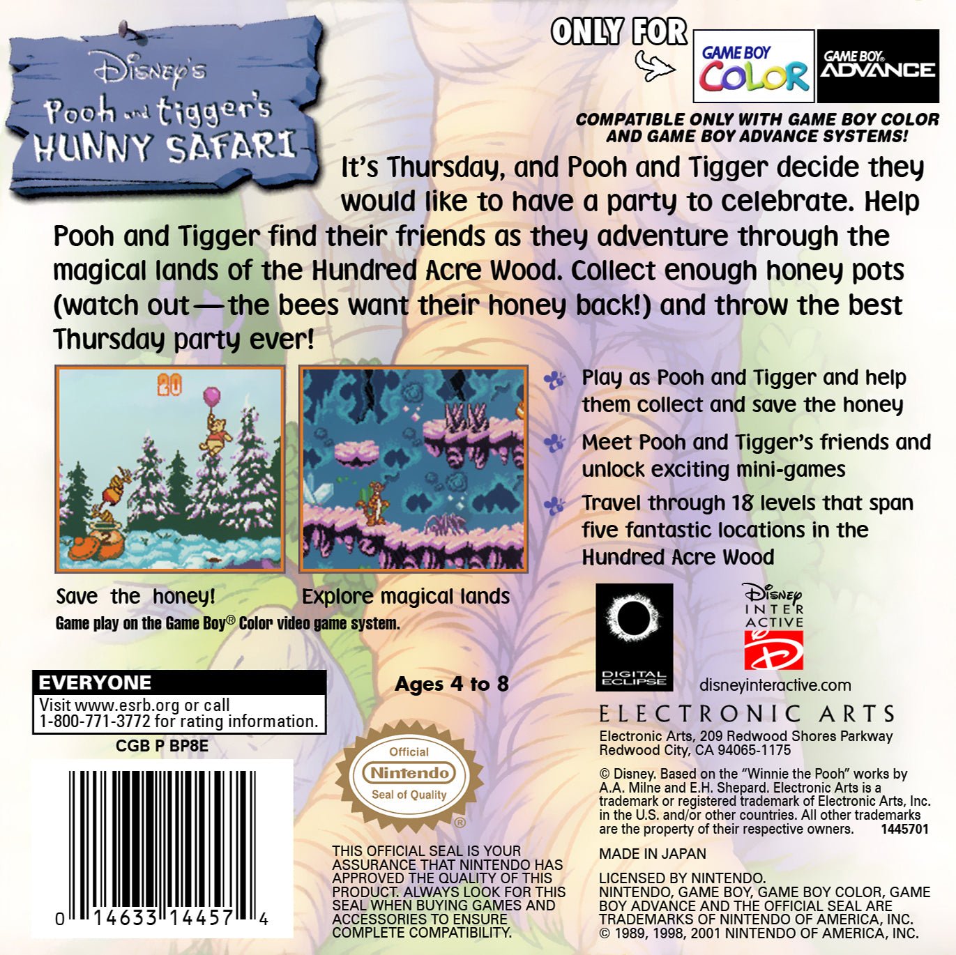 Pooh and Tigger's Hunny Safari - GameBoy Color - Retro Island Gaming