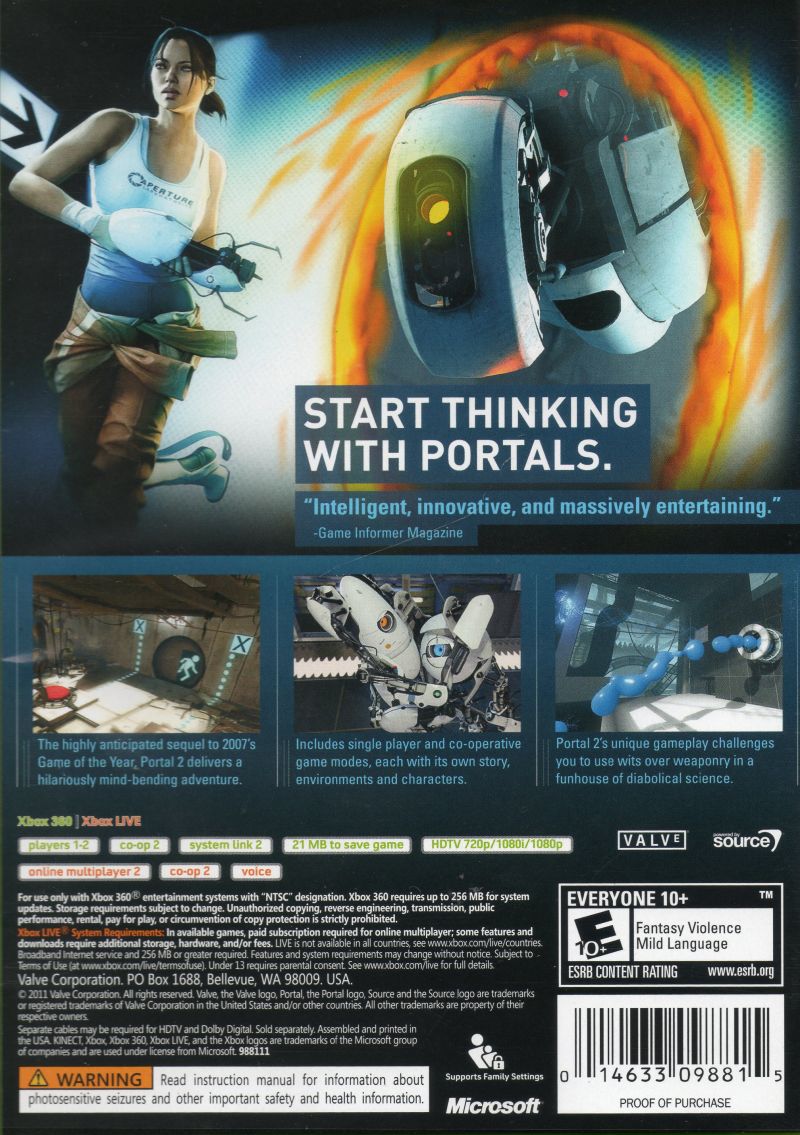 Portal 2 - Xbox 360 - Retro Island Gaming