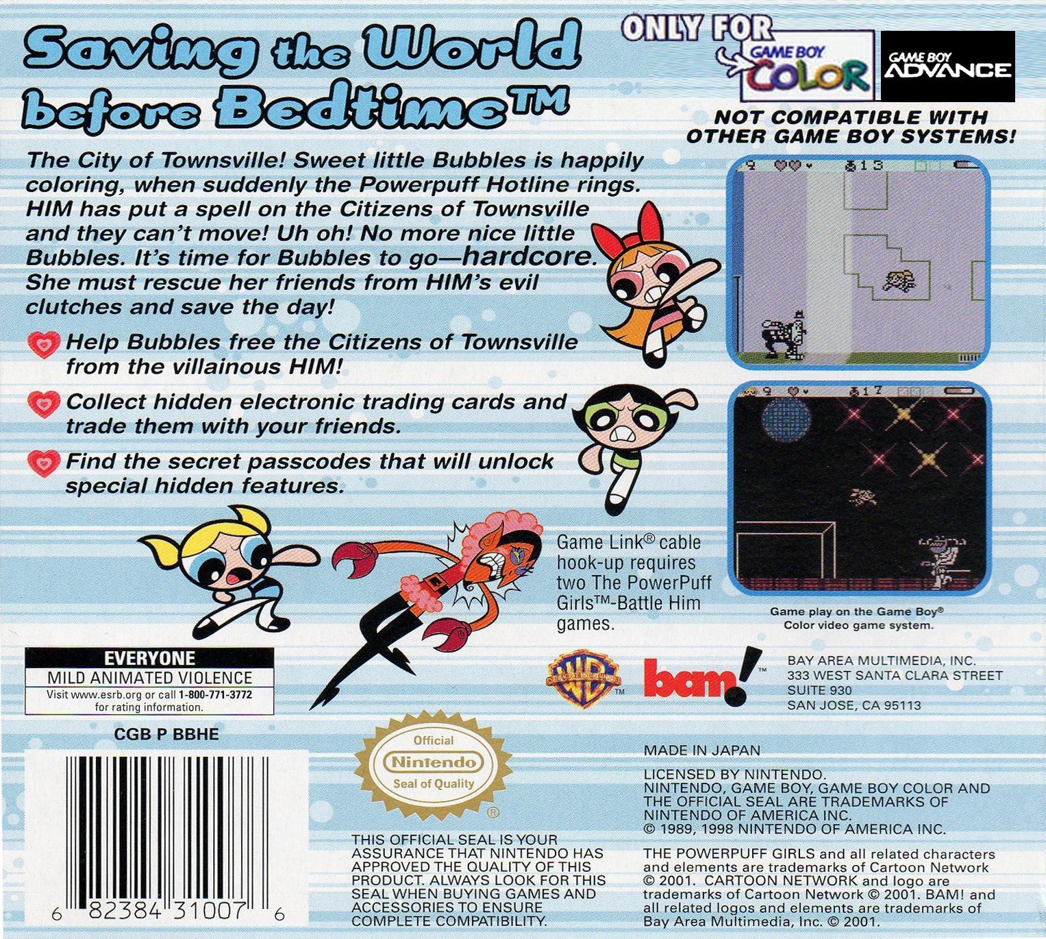 Powerpuff Girls Battle Him - GameBoy Color - Retro Island Gaming