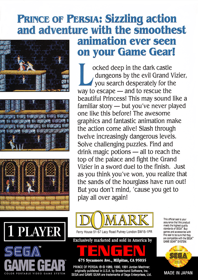 Prince of Persia - Sega Game Gear - Retro Island Gaming