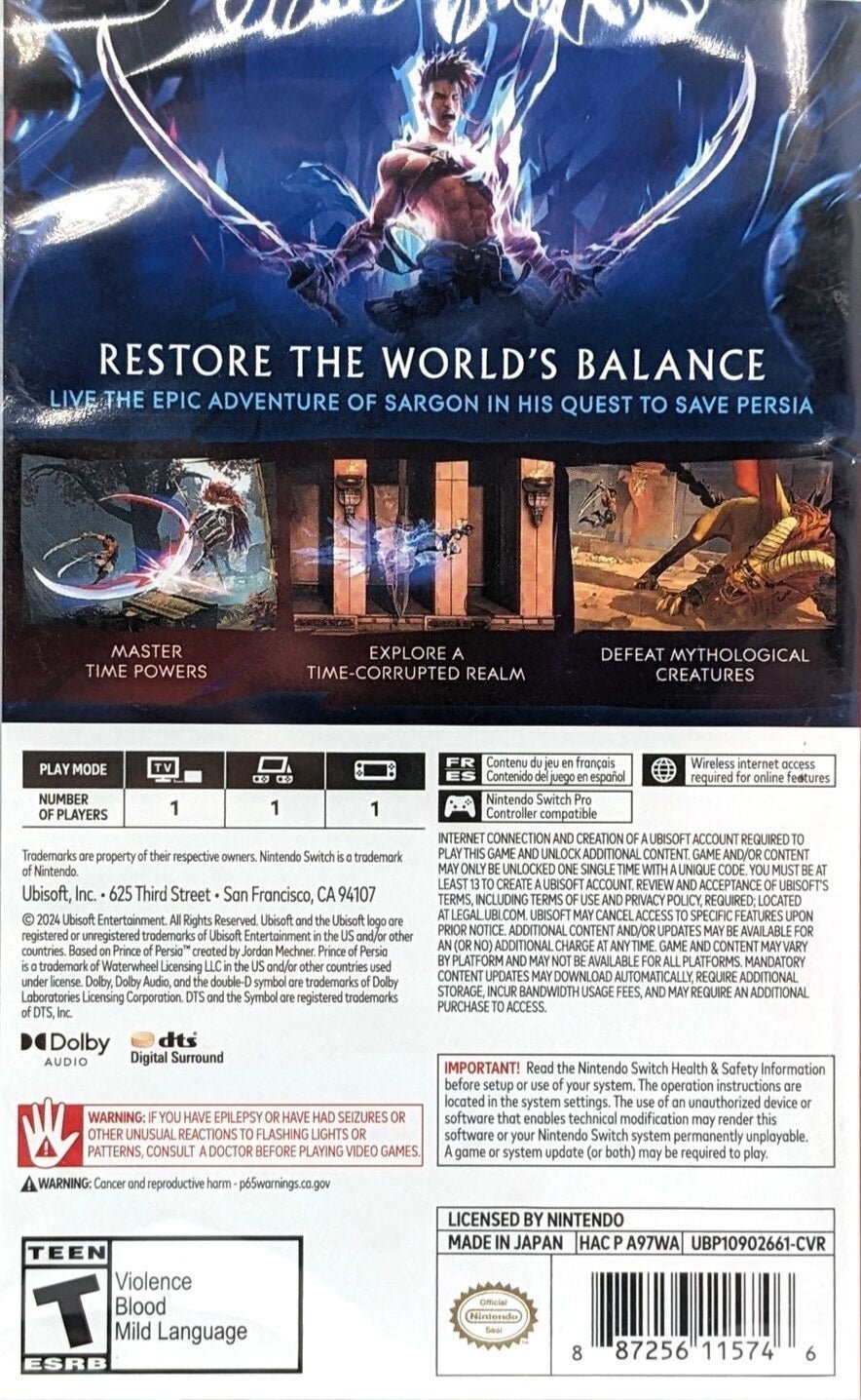 Prince Of Persia: The Lost Crown - Nintendo Switch - Retro Island Gaming