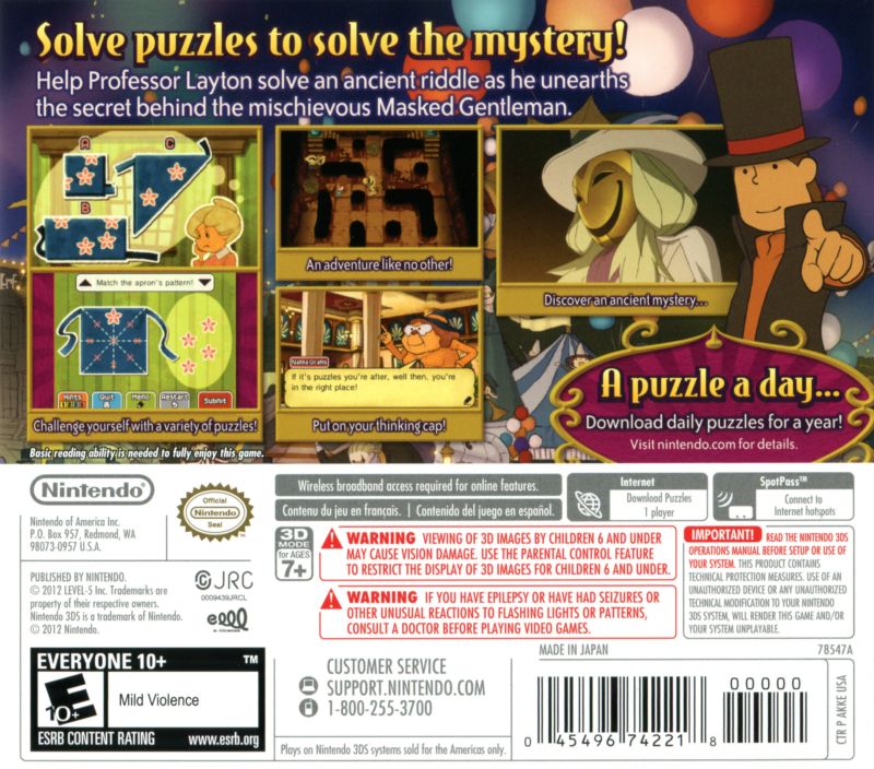 Professor Layton and The Miracle Mask - Nintendo 3DS - Retro Island Gaming