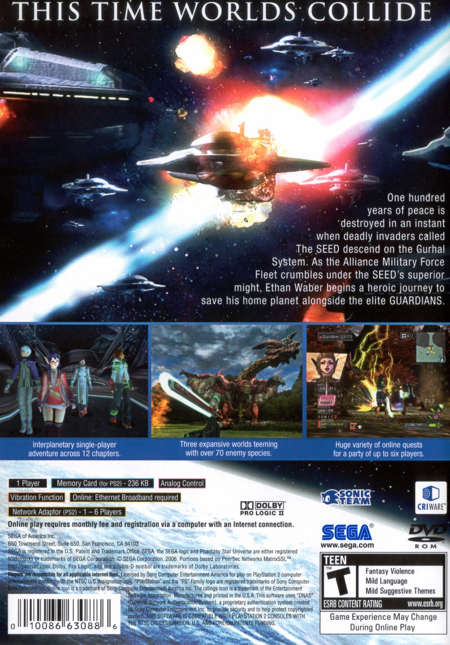 Phantasy Star Universe - Playstation 2