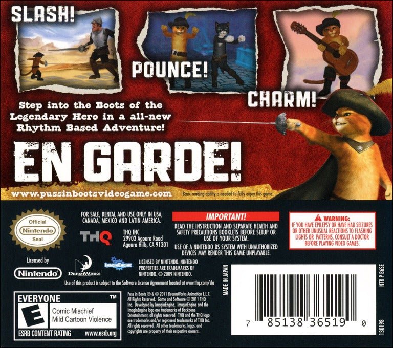 Puss In Boots - Nintendo DS - Retro Island Gaming