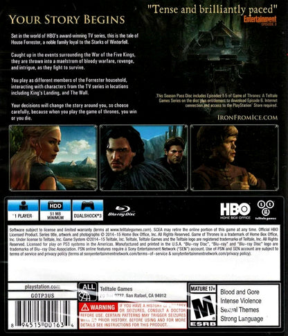 Game of Thrones A Telltale Games Series - Playstation 3 - Retro Island Gaming