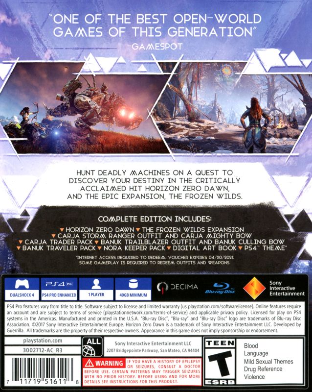 Horizon Zero Dawn [Complete Edition] - Playstation 4