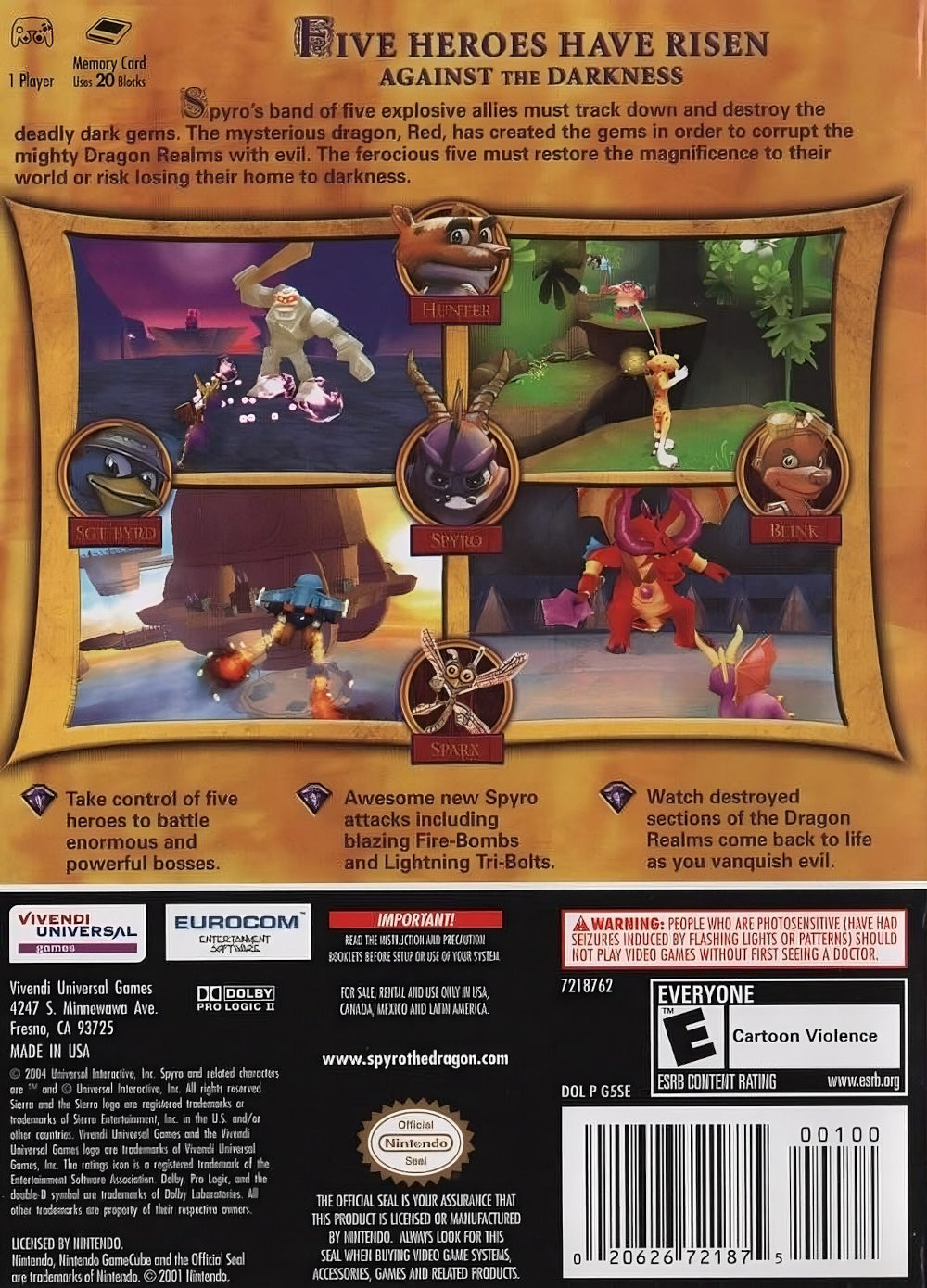 Spyro A Hero's Tail - Gamecube