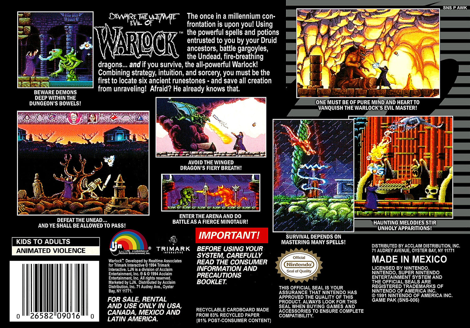 Warlock - Super Nintendo