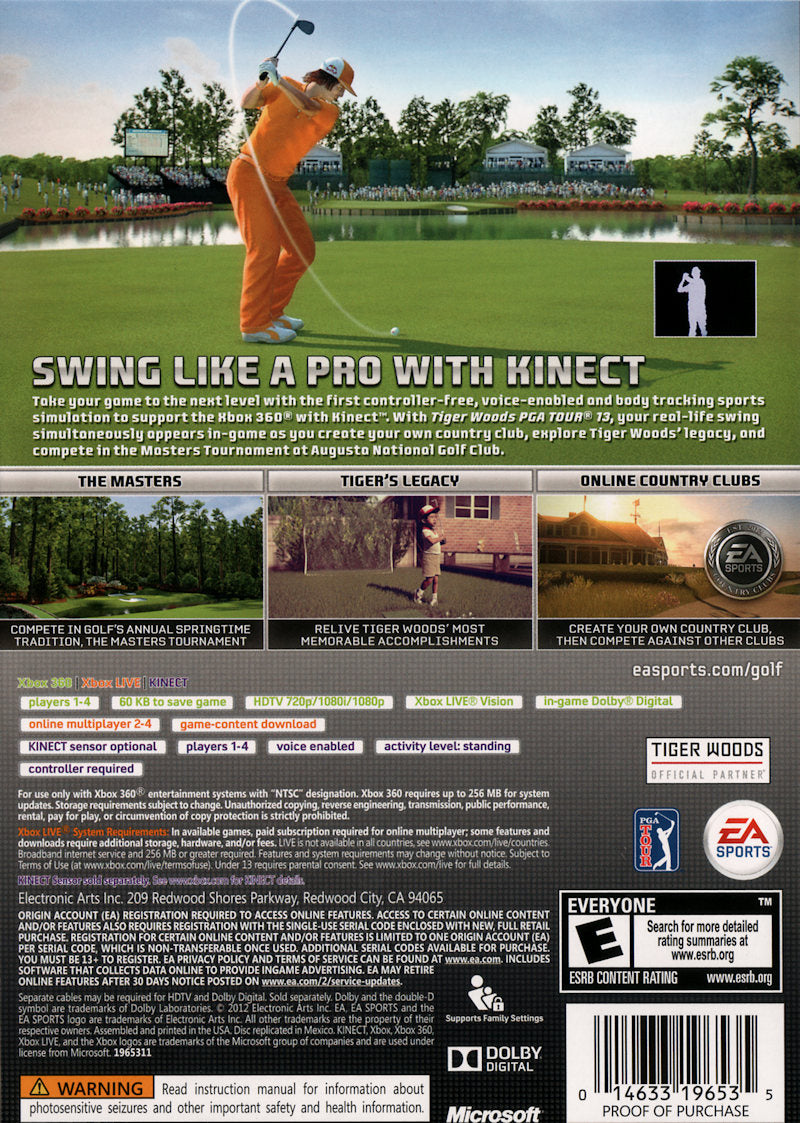 Tiger Woods PGA Tour 13 - Xbox 360