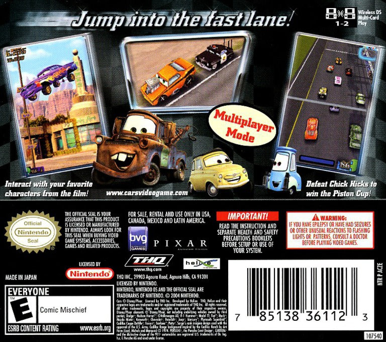 Cars - Nintendo DS - Retro Island Gaming