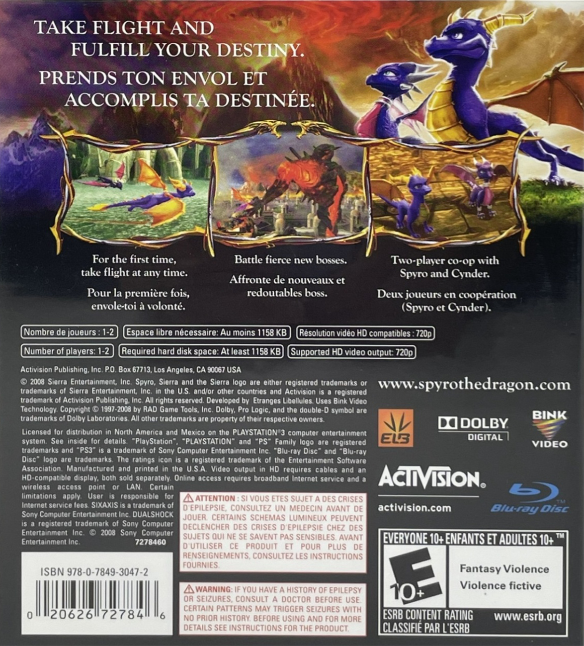 Legend of Spyro Dawn of the Dragon - Playstation 3