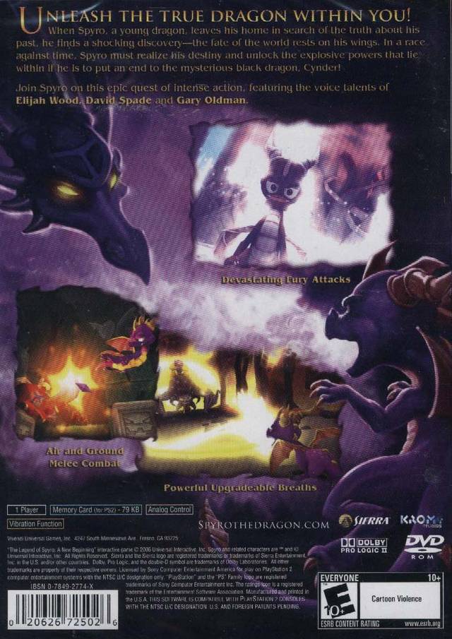 Leyenda de Spyro Un nuevo comienzo - Playstation 2