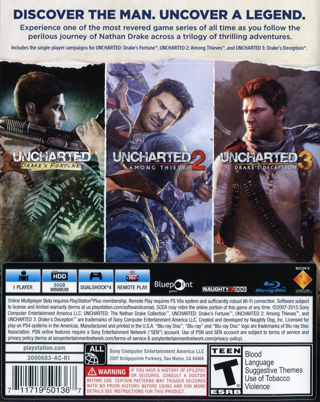 Uncharted La colección de Nathan Drake - Playstation 4