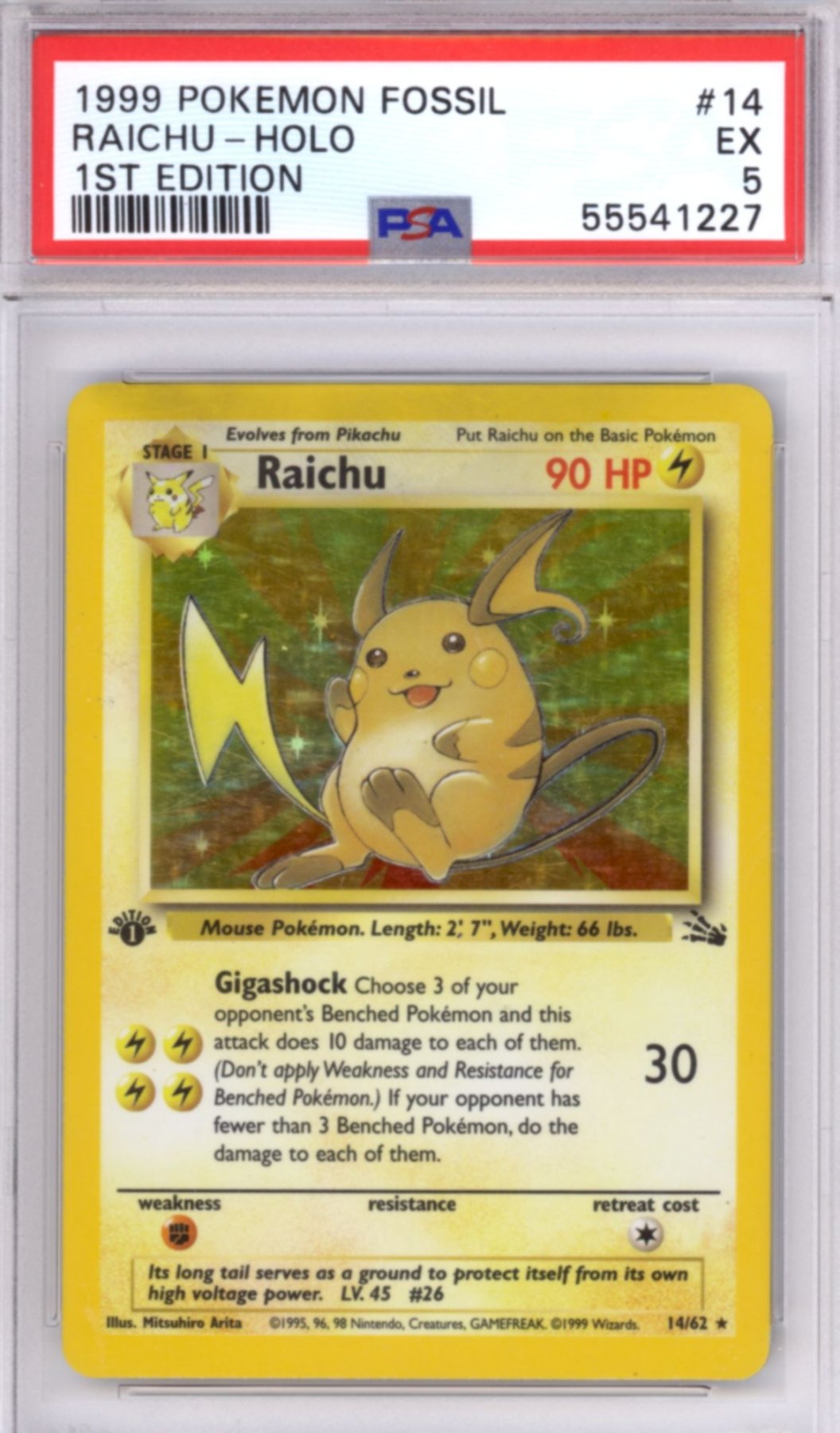 Raichu [1st Edition] #14 - Pokemon Fossil - Retro Island Gaming
