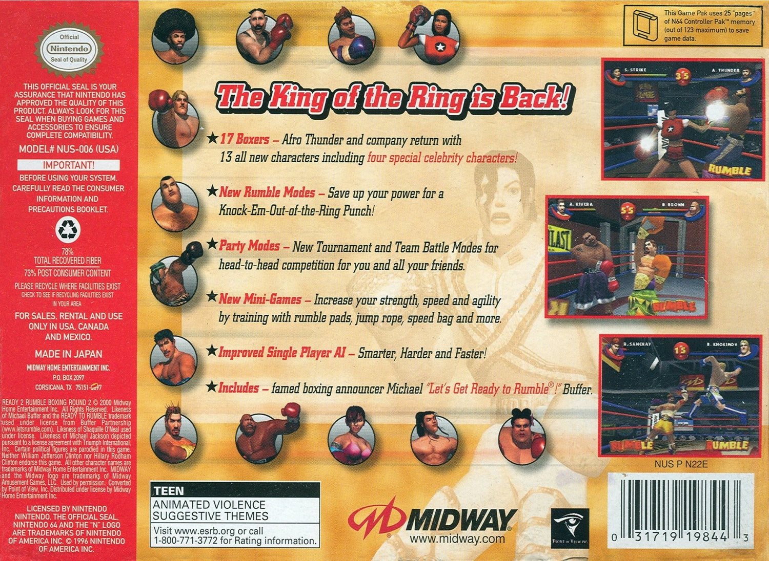 Ready 2 Rumble Boxing Round 2 - Nintendo 64 - Retro Island Gaming