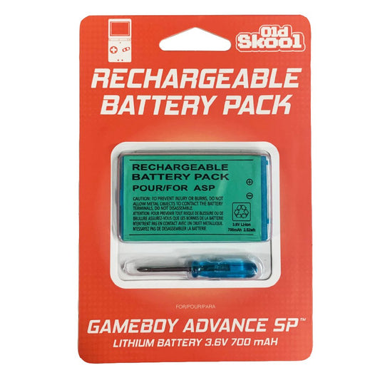 Rechargeable Battery Pack for GameBoy Advance SP - Old Skool - Retro Island Gaming