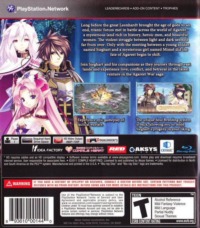 Record of Agarest War Zero - Playstation 3 - Retro Island Gaming