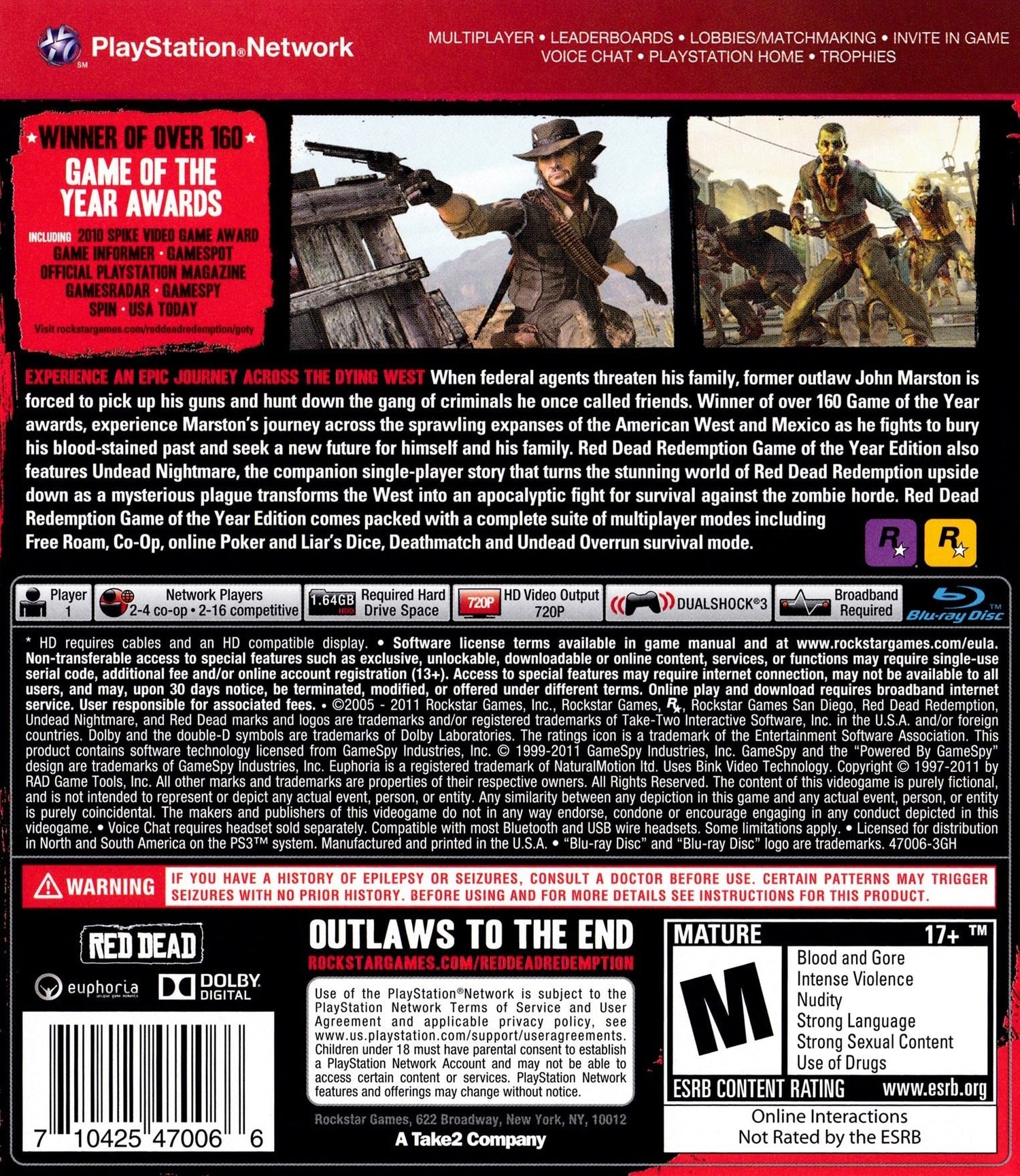 Red Dead Redemption: Game of the Year Edition [Greatest Hits] - Playstation 3 - Retro Island Gaming