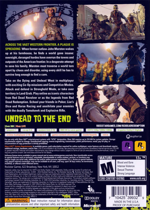 Red Dead Redemption: Undead Nightmare [Platinum Hits] - Xbox 360 - Retro Island Gaming