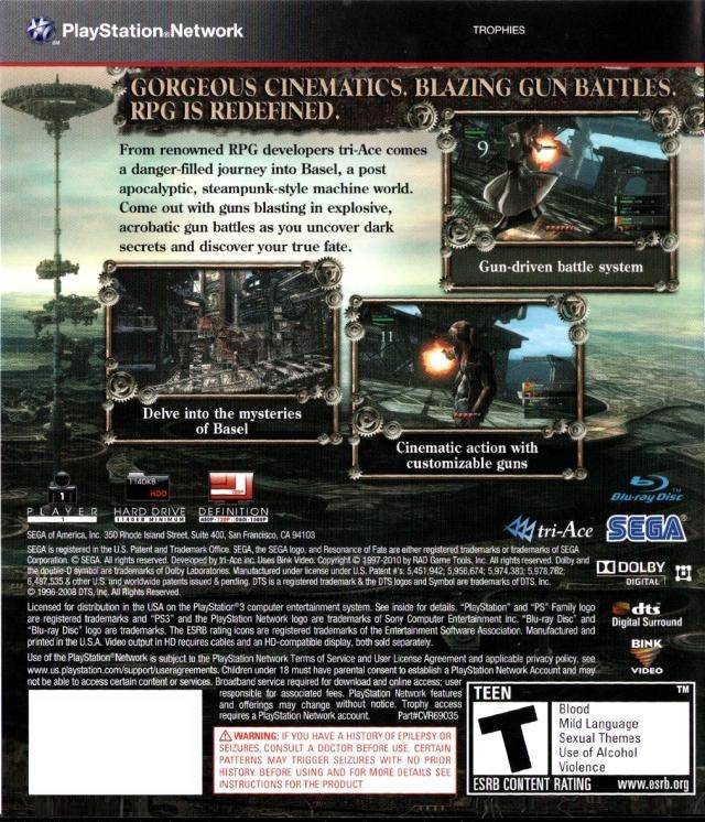 Resonance of Fate - Playstation 3 - Retro Island Gaming