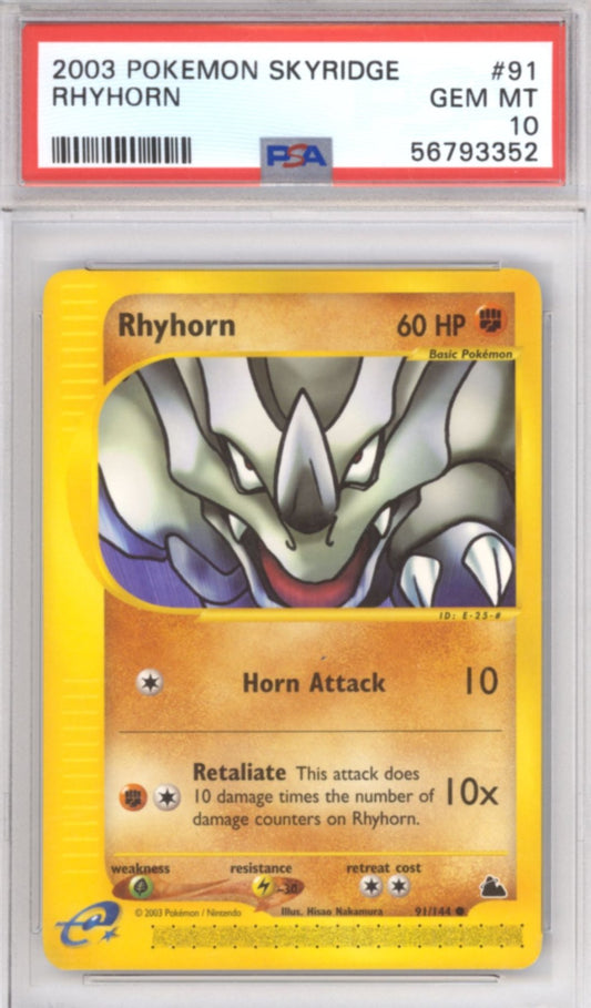 Rhyhorn #91 - Pokemon Skyridge - Retro Island Gaming