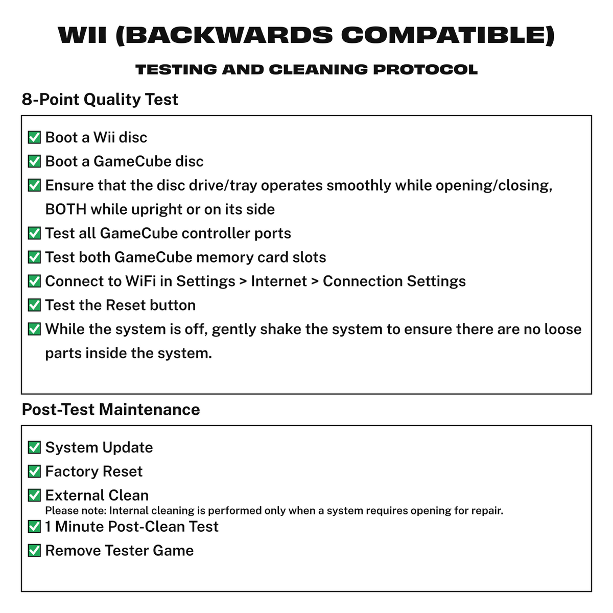 ri-hardware-protocol:b3df060d6812 Testing protocol for Wii (Backwards Compatible)