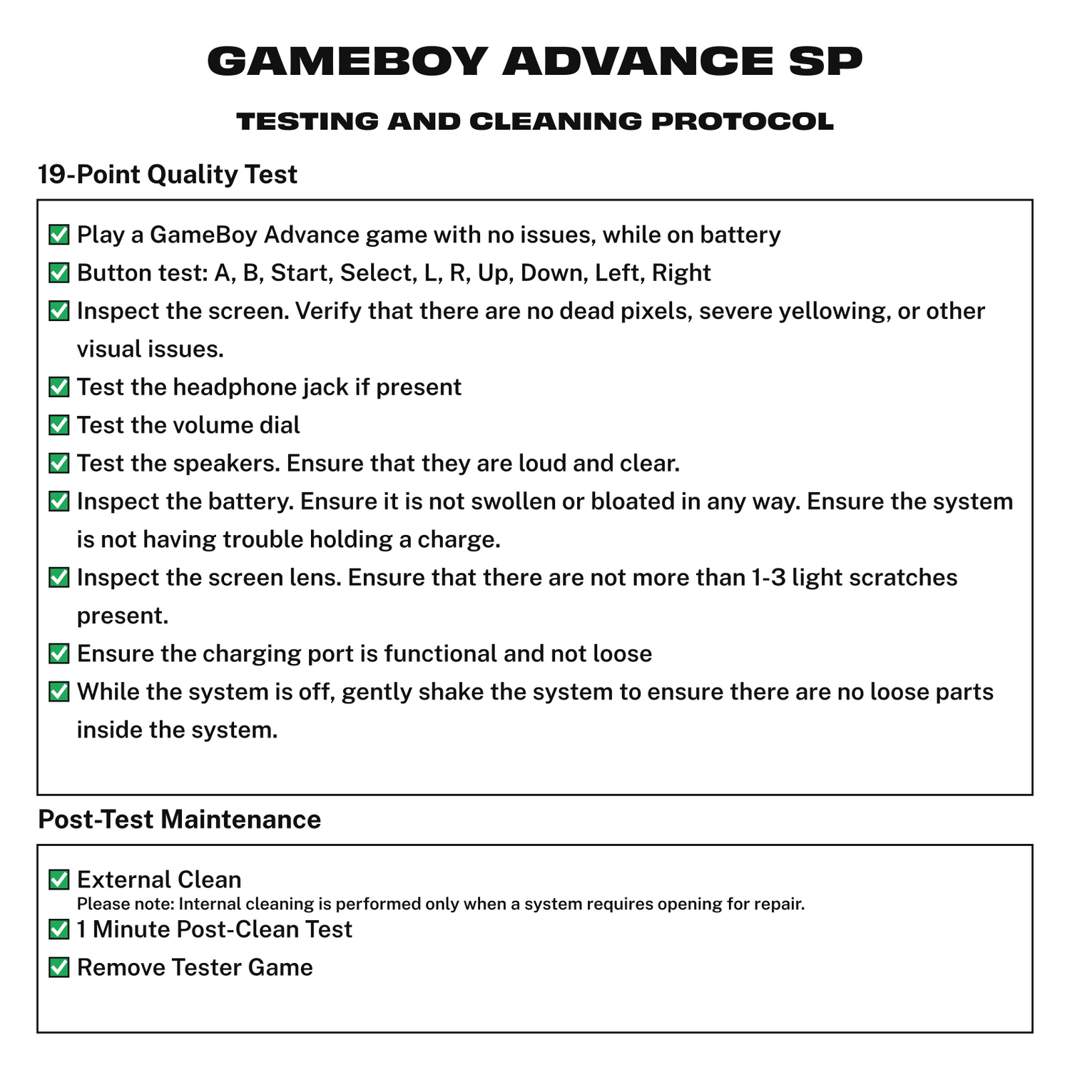 ri-hardware-protocol:6920ba70f741 Testing protocol for GameBoy Advance SP