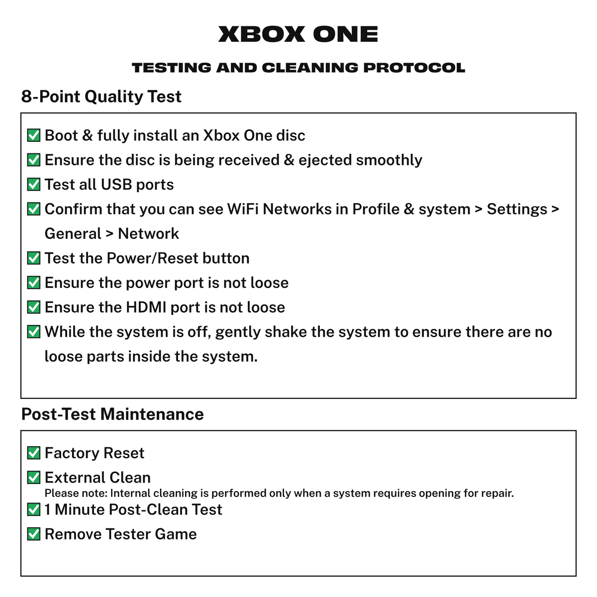 ri-hardware-protocol:c04d9a8e0190 Testing protocol for Xbox One