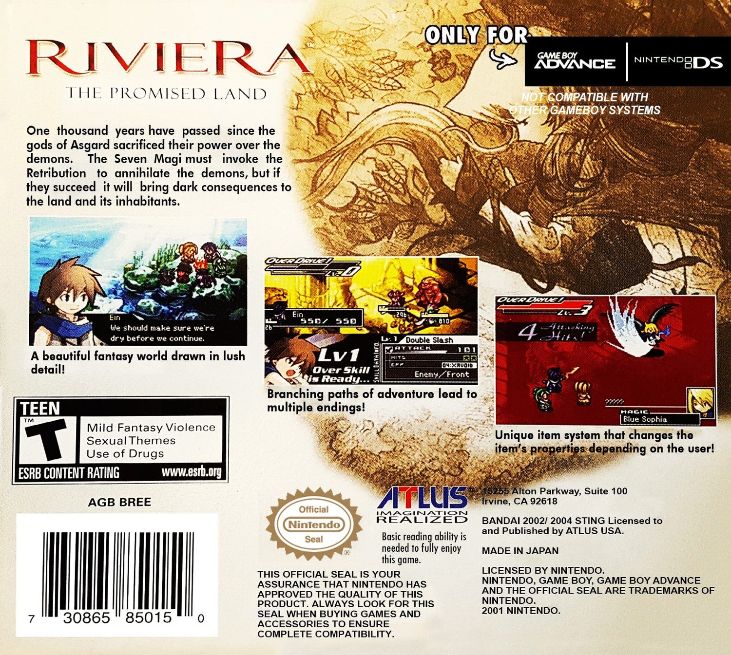 Riviera The Promised Land - GameBoy Advance - Retro Island Gaming