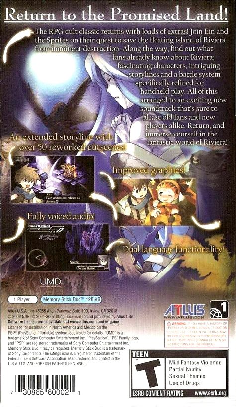 Riviera The Promised Land - PSP - Retro Island Gaming