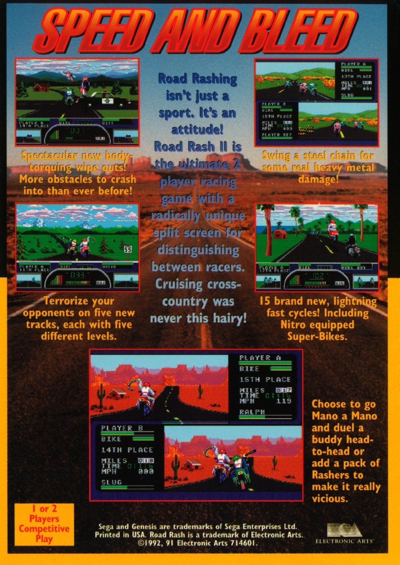 Road Rash II - Sega Genesis - Retro Island Gaming