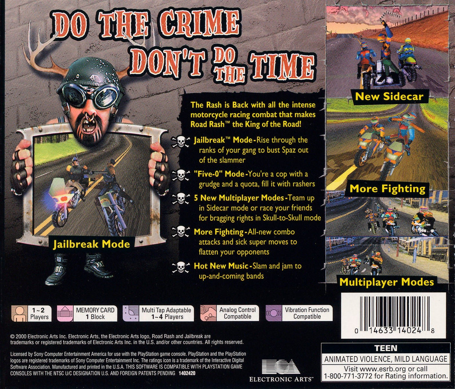 Road Rash Jailbreak - Playstation - Retro Island Gaming