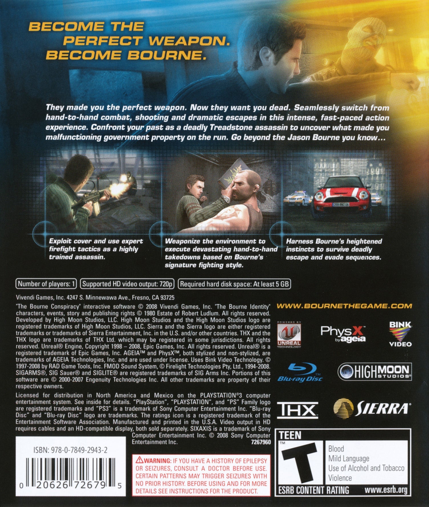 Robert Ludlum's The Bourne Conspiracy - Playstation 3 - Retro Island Gaming