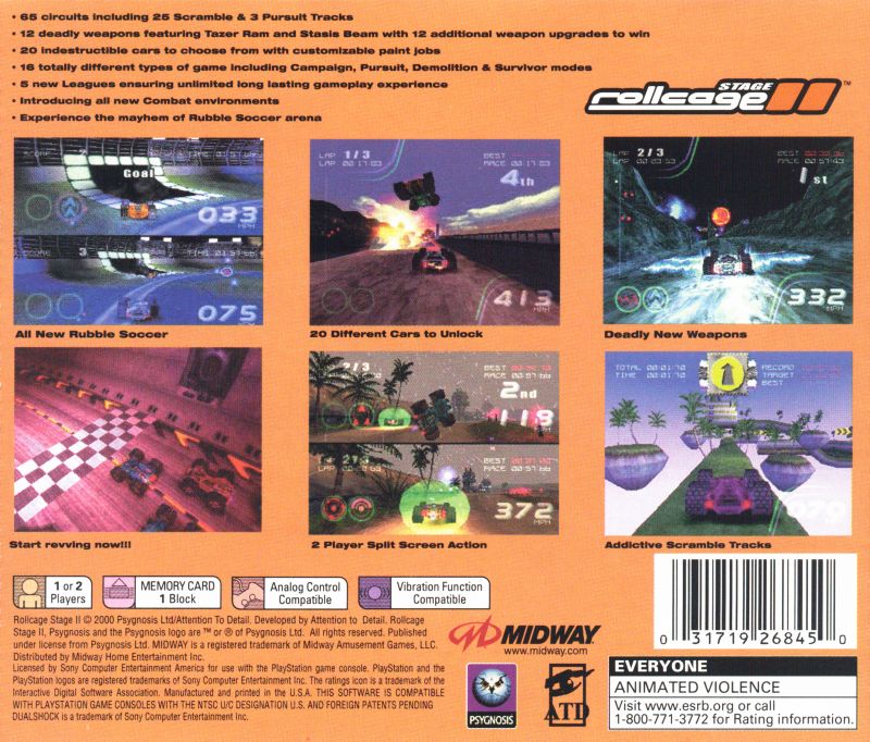 Rollcage Stage 2 - Playstation - Retro Island Gaming