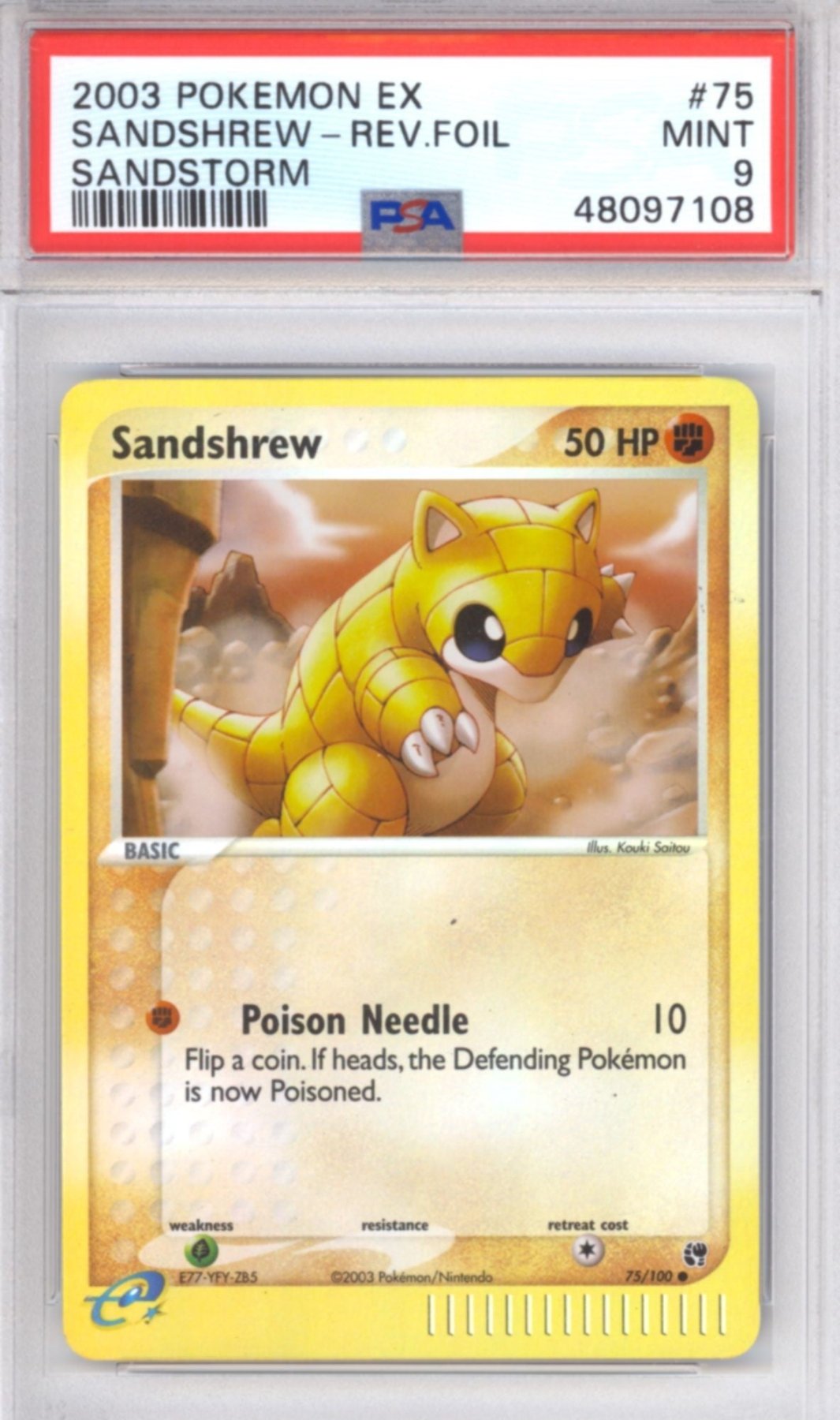 Sandshrew [Reverse Holo] #75 - Pokemon Sandstorm - Retro Island Gaming