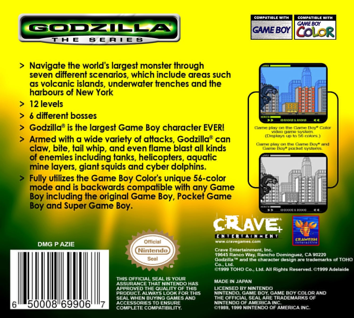 Godzilla The Series - GameBoy Color