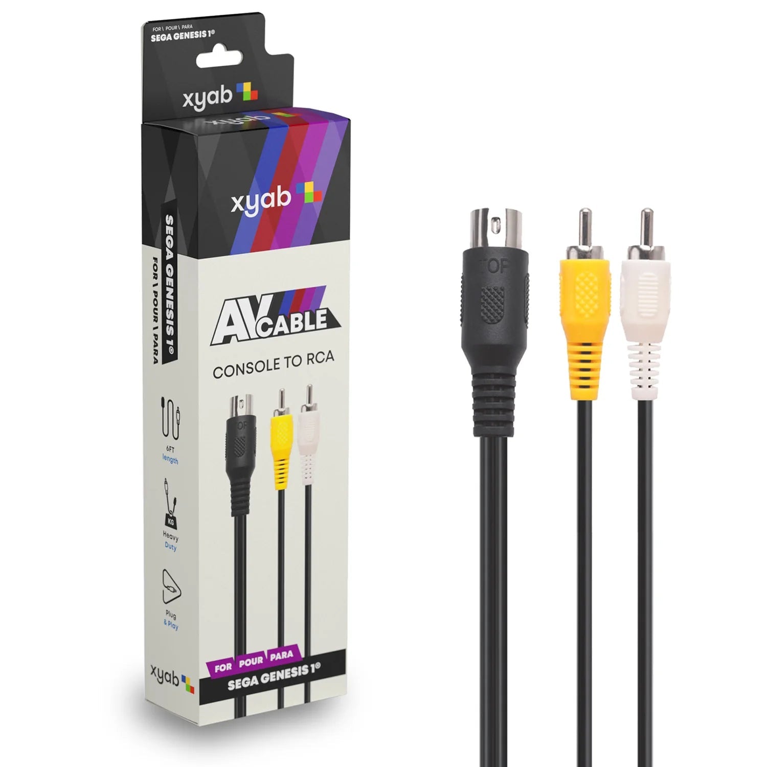 Sega Genesis Model 1 AV Composite Cable - xyab - Retro Island Gaming