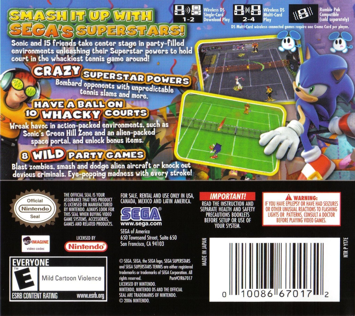 Sega Superstars Tennis - Nintendo DS - Retro Island Gaming