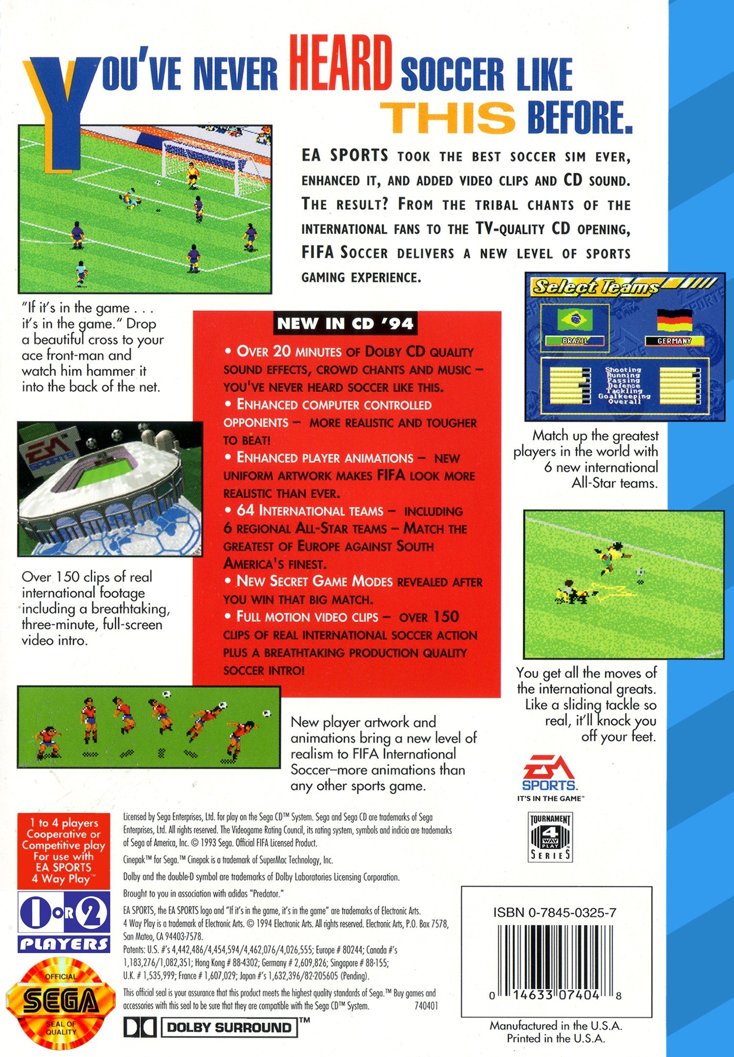 FIFA International Soccer - Sega CD
