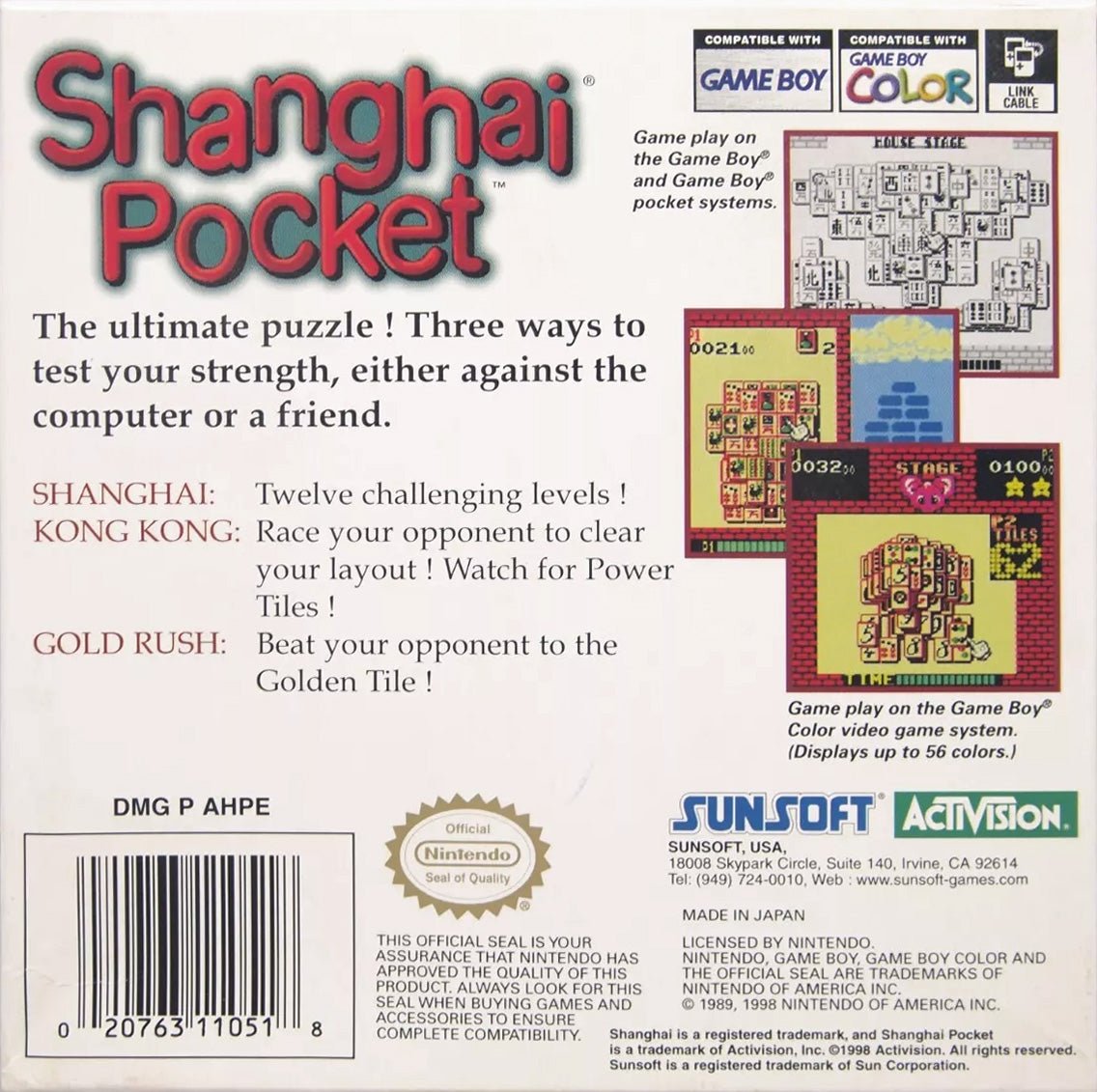 Shanghai Pocket - GameBoy Color - Retro Island Gaming