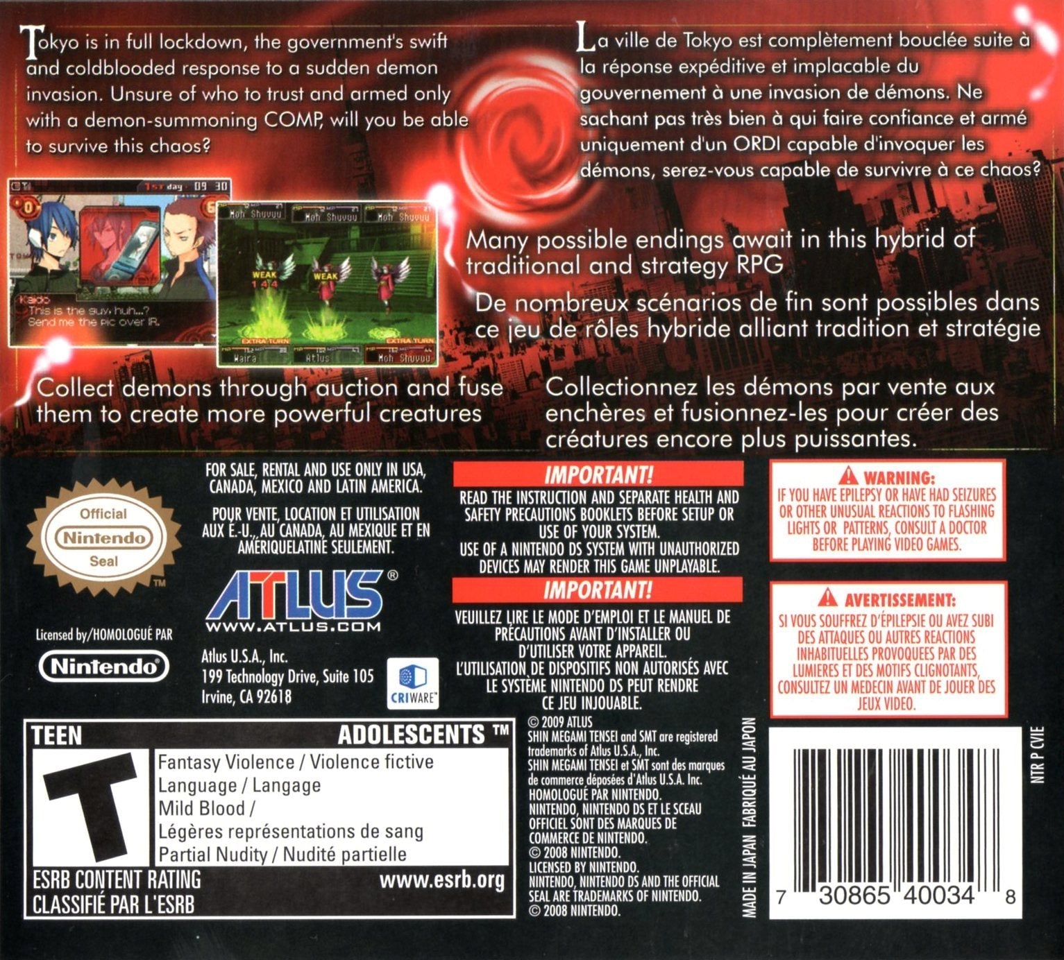 Shin Megami Tensei: Devil Survivor - Nintendo DS - Retro Island Gaming