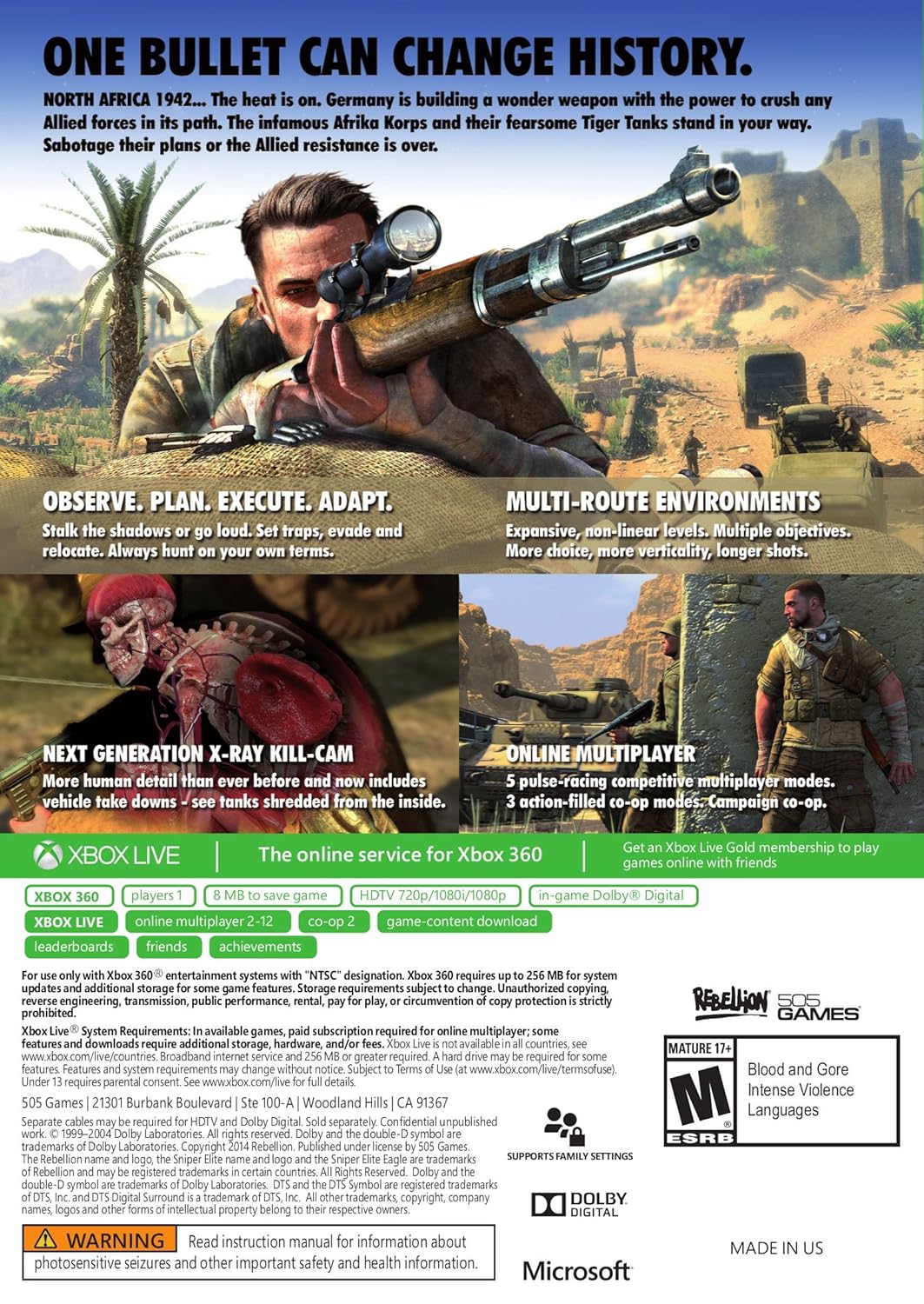 Sniper Elite III [Ultimate Edition] - Xbox 360 - Retro Island Gaming